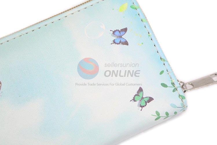 Low Price Large Capacity Split Leather Card Holder Women Purse