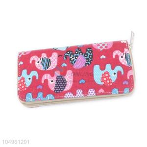 Best Price Cute Elephant Printing Female Clutch Women Purse Wallet