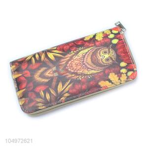 Wholesale Owl Printed  Women PU Leather Wallets Coin Pocket