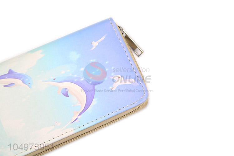 Chinese Factory Zipper Canvas Coin Card Holder Wallet