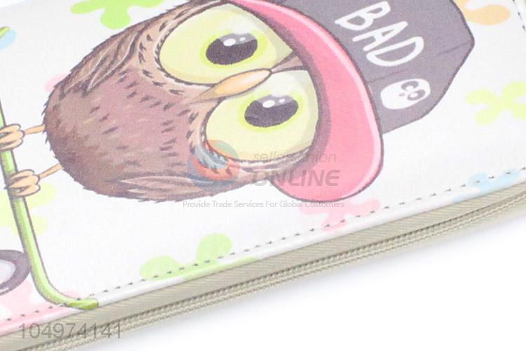 Hot New Products Owl Pattern Zipper Women's Purse Ladies Long Phone Holder