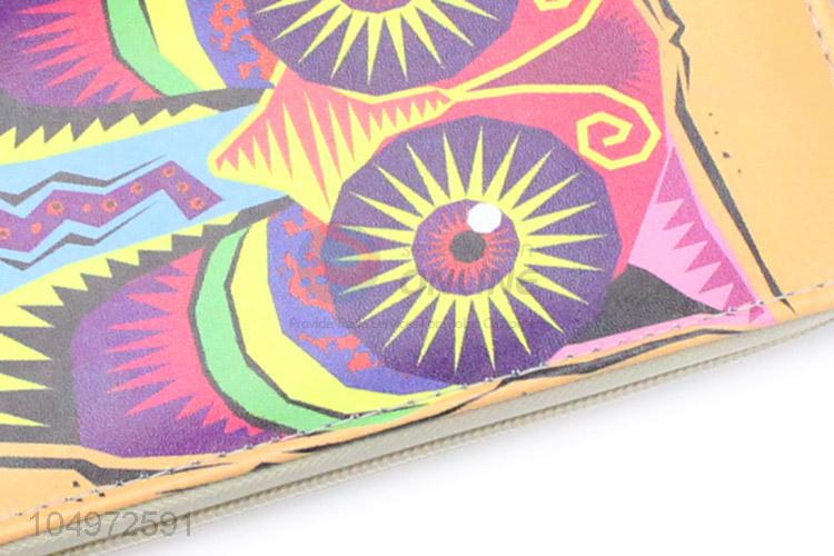 Modern Style Owl Printed  PU Leather Wallet for Women Female