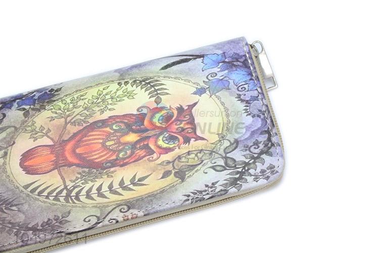 Best Quality Cute Owl Cartoon Animals Ladies Clutch Women Wallet Purse