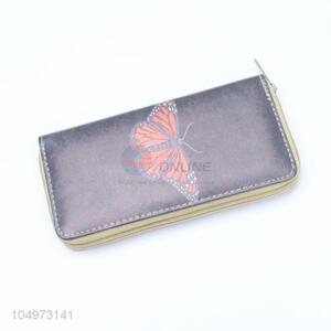 Factory Excellent Butterfly Pattern Zipper Card Holder Ladies Clutches Women Wallet