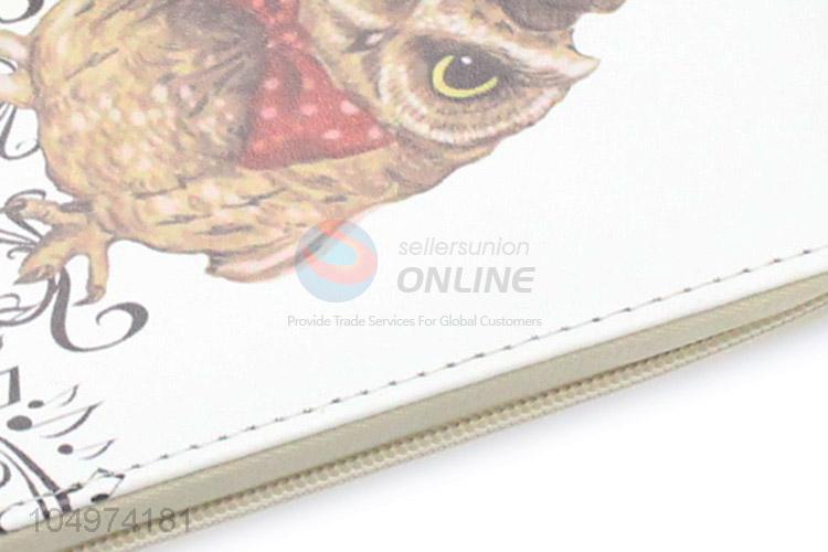 Newest Owl Printed Wallet Women Ladies Clutch Canvas Purse