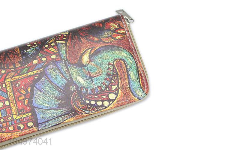 China Manufacturer Large Capacity Split Canvas Card Holder Women Purse