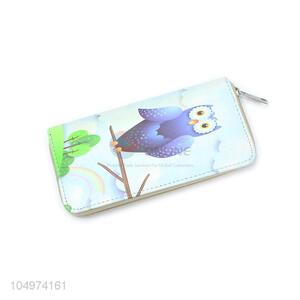 Cheap Professional Cute Owl Cartoon Animals Women Canvas Wallets Coin Pocket