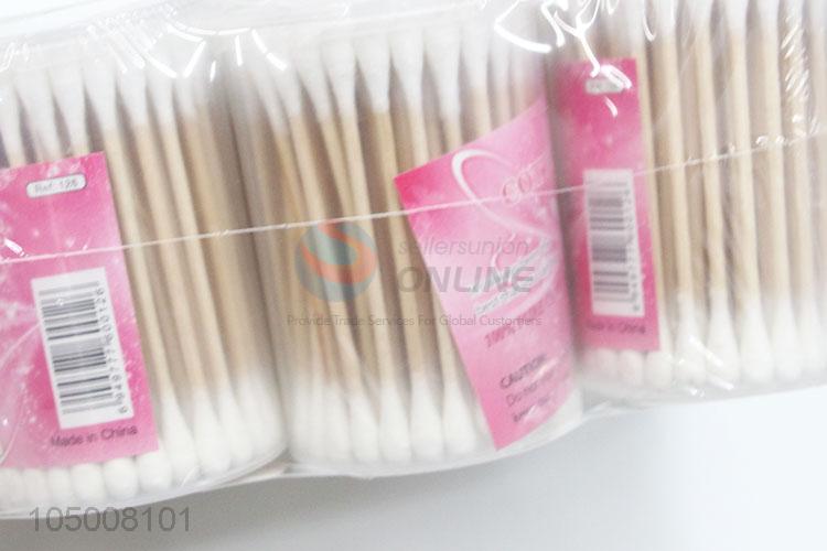 Latest Design 12 Bottles Wooden Handle Cotton Swabs