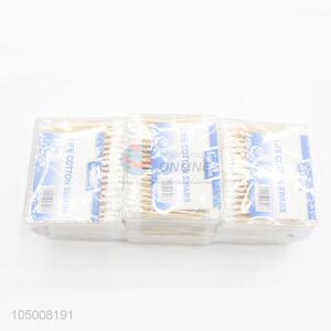 Wholesale Custom 6 Bottles Wooden Handle Cotton Swabs