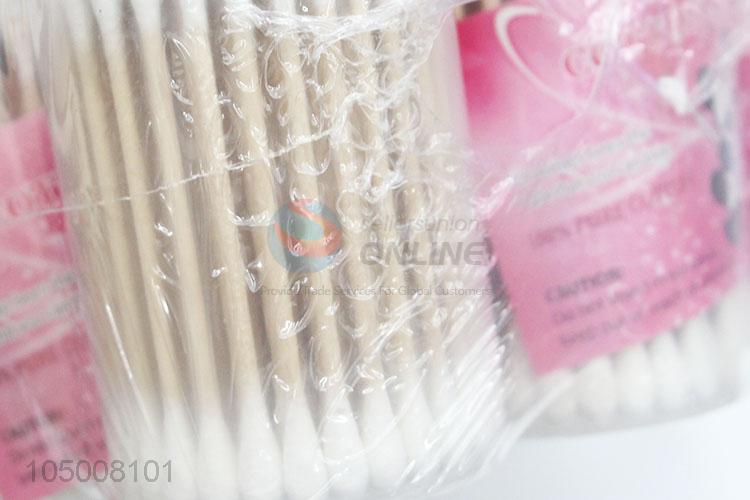 Latest Design 12 Bottles Wooden Handle Cotton Swabs