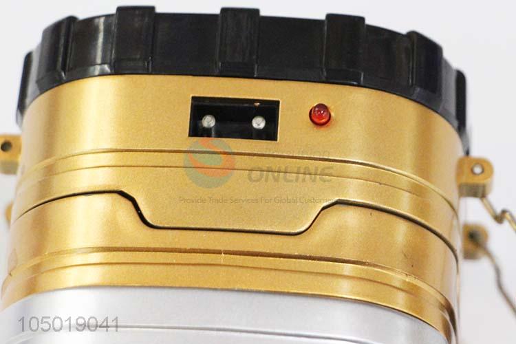 Best High Sales Golden Color Camping Light with Solar Power Charge,USB Charge, Charging Line Charge