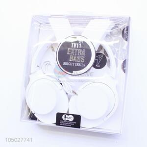 Reasonable Price White Color Bass Sound Earphone Volume Control Headphone