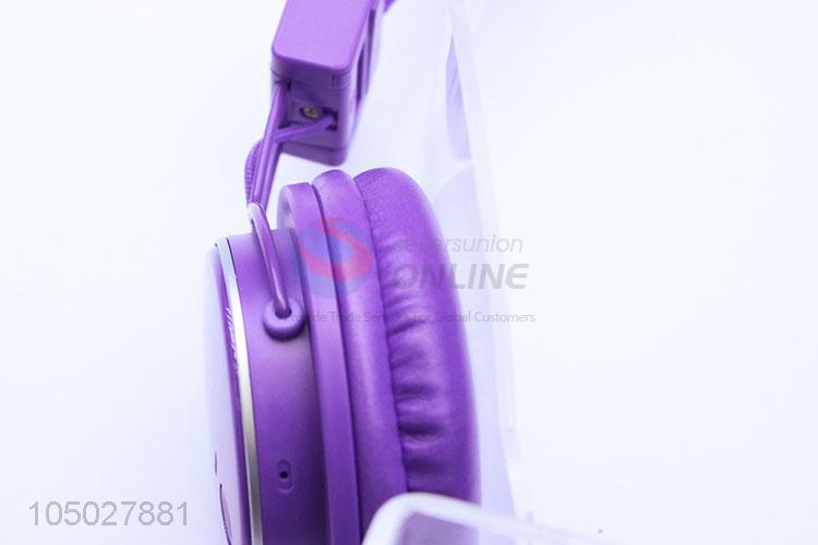 Popular Wholesale Purple Wireless Headset Bluetooth Headphone