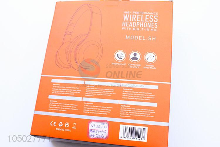 Good Quality Red Color Headphones Wireless Headset with Microphone