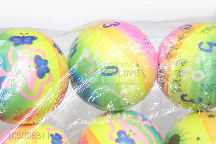 Delicate Design PVC Rainbow Sport Ball Toy for Kids Play