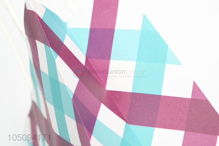 Wholesale Factory Supply Check Pattern Paper Shopping Gift Bag