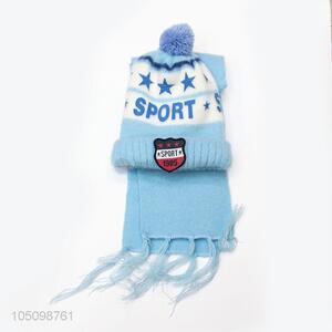 China Hot Sale Boy Winter Knitted Cap and Scarf