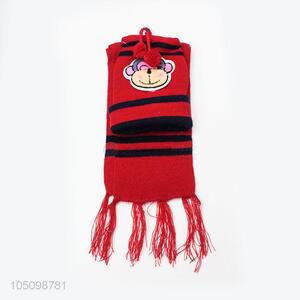Unique Kids Toddler Baby Winter Warm Cartoon Hats and Scarf