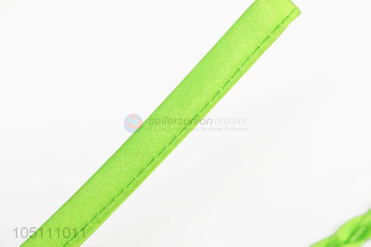 Hot Selling Head Wear Girls Hair Band Accessories with Green Braid