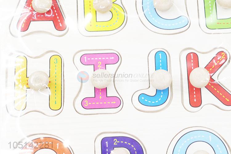 Wholesale Simple Kid Early Educational Toys Baby Hand Grasp Wooden Puzzle Toy