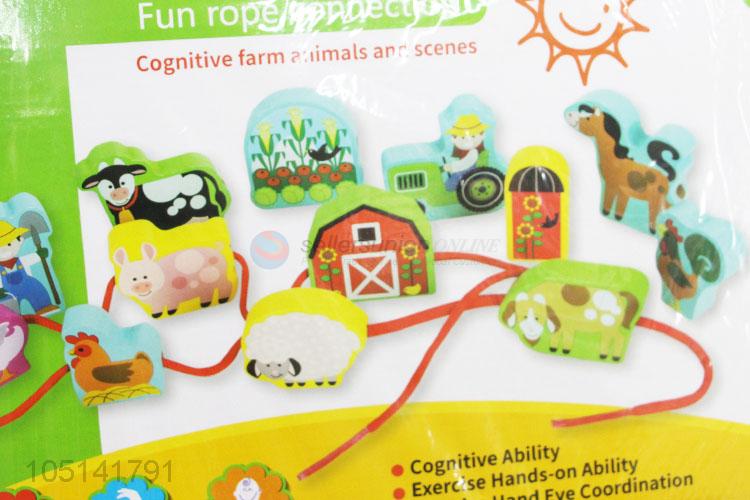 13Pcs/Set Farm Animal Building Fun Rope Connection