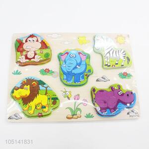 Factory Sales Reusable Anti-Tear Cognition Puzzle Cards Cartoon Animals Game Puzzle