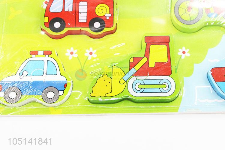 Wholesale Top Quality Reusable Anti-Tear Cognition Puzzle Cards Cartoon Vehicle Puzzle Toy