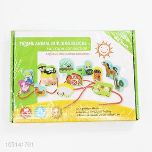 13Pcs/Set Farm Animal Building Fun Rope Connection