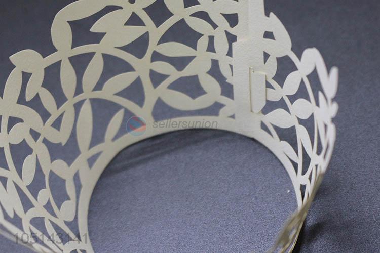 Fashion delicate laser cut paper bottomless cakecup