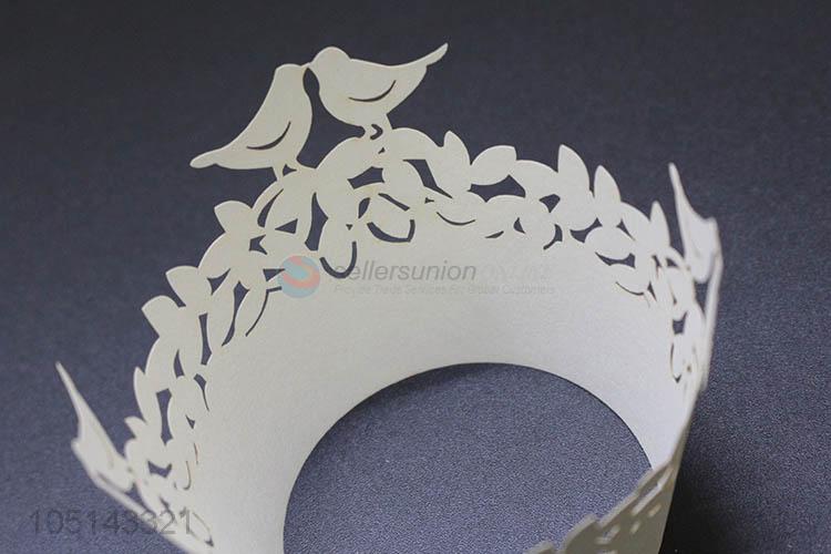 High grade custom laser cut paper cakecup w/o bottle