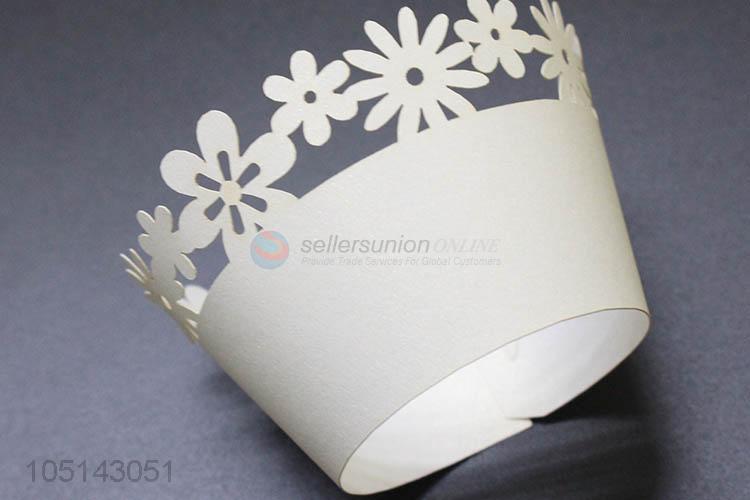 Cheap high quality laser cut paper cakecup w/o bottle