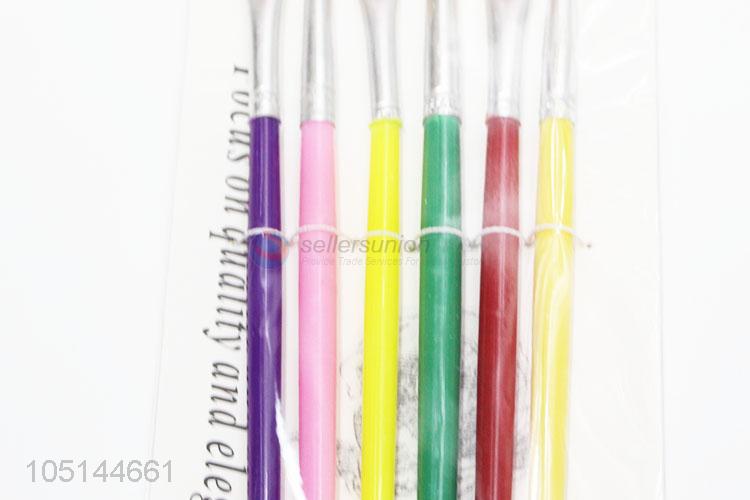 Wholesale Custom 6 Pcs/Set Brush Pen Set for Learning Oil Acrylic Painting Brush