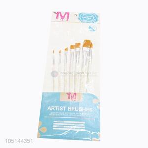 New Fashion 7 Pieces/Set Nylon Hair Wooden Handle Watercolor Paint Brush Pen Set