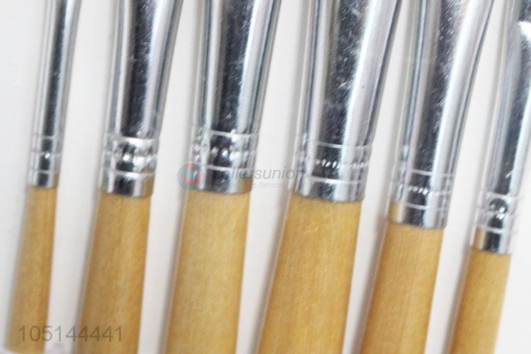 Vintage Style 6 Pcs/Set Watercolor Brush Oil Wooden Drawing Painting Nylon Hair