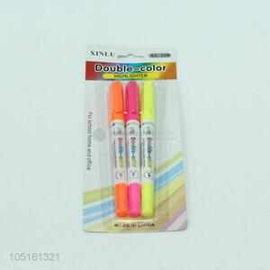 3Pcs/Set Good Quality Double Head Highlighter