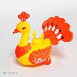 Hot Selling Cartoon Pull Line Peacock with Light Toy