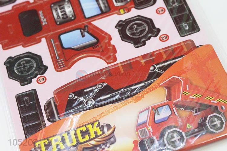 Factory Wholesale 2pcs DIY 3D Puzzle Truck  Children Kids Toy