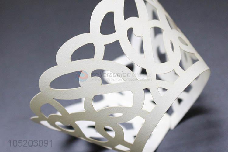 Wholesale new style cupcake wrapper laser cut paper cake holder for party decoration