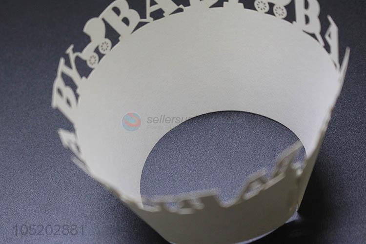 Bottom price cupcake wrapper laser cut paper cake holder for party decoration