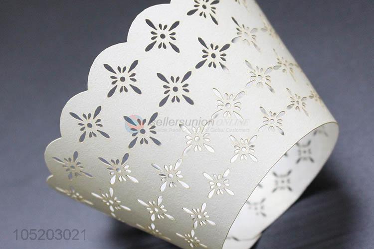 Resonable price cupcake wrapper laser cut paper cake holder for party decoration