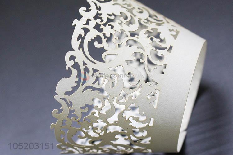 Super quality cupcake wrapper laser cut paper cake holder for party decoration