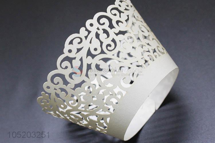 Factory sales cupcake wrapper laser cut paper cake holder for party decoration