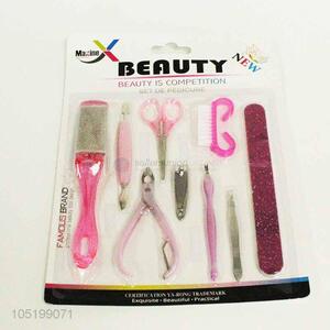 Wholesale excellent quality 9pcs women beauty tools set