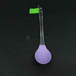 Factory customized silicone tongue spoon with transparent handle