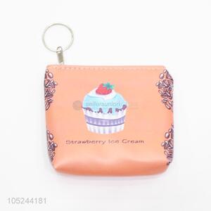 Bottom price mini pu printed coin wallet