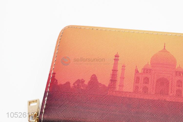 Beautiful Scenery Pattern Clutch Bag Pocket Zipper Woman Wallet