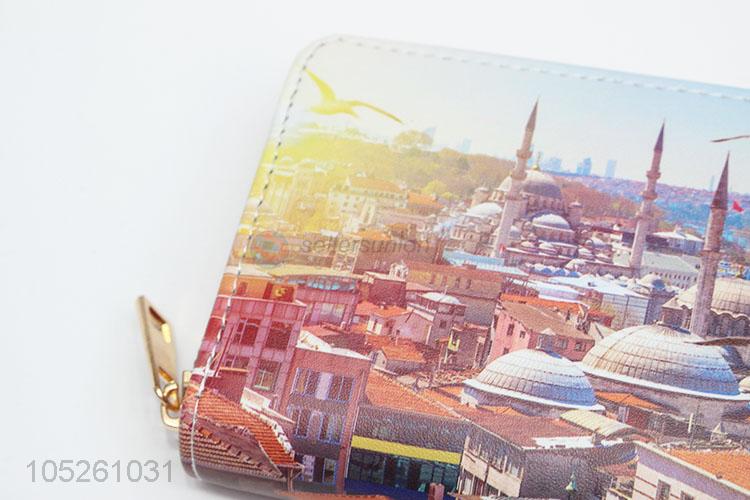 Travel Stylish Girl Wallets Turkish Beautiful Scenery Printing Womens Trendy Wallets