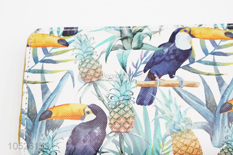 Clutch Ladies Purse PU Leather Cartoon Birds Pattern Women Wallets