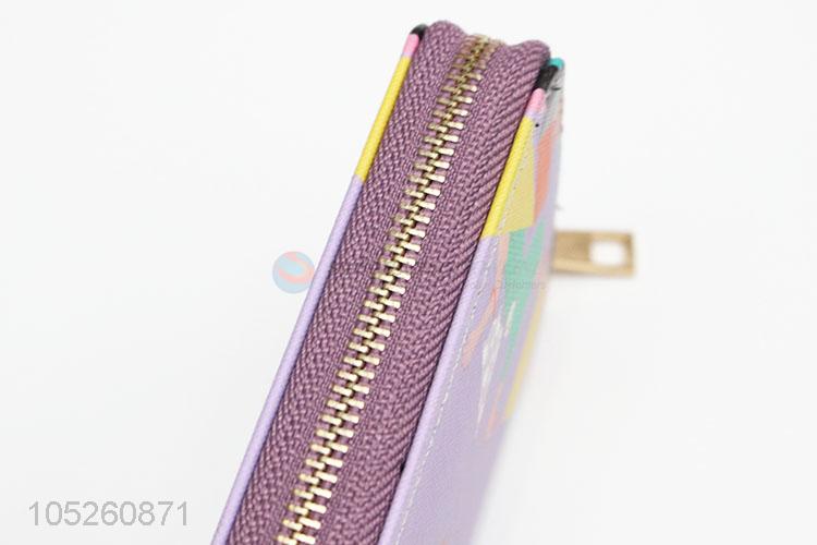 Lady Wallet Handbag Woman PU Leather Artistic Pattern Wallet