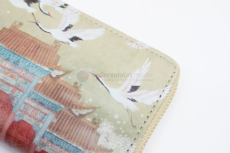 Wholesale Classical Painting Purse Long Wallet Women